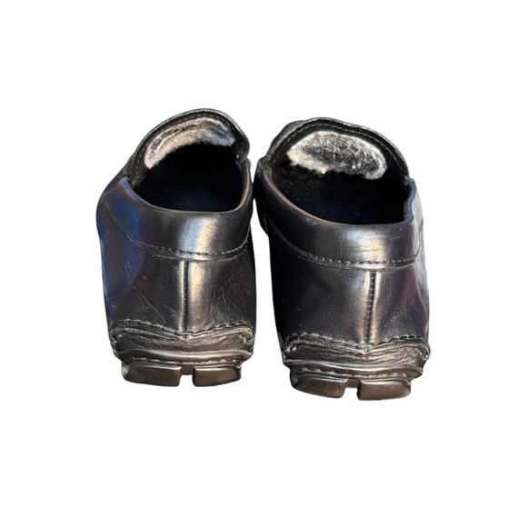 Prada Black Leather Driving Loafers Size 7 Slip On Italy Designer Minimalist main image 6